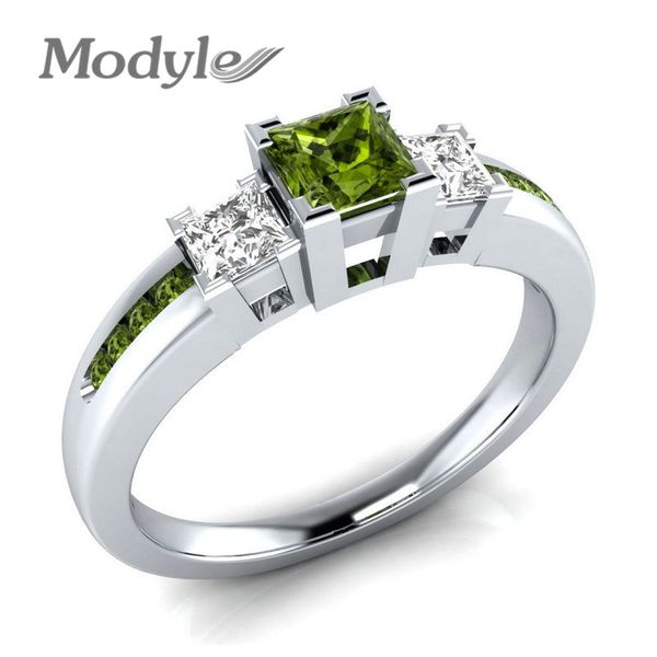 

modyle 2018 new fashion silver color jewelry 4 colors cz stone ring for woman, Slivery;golden