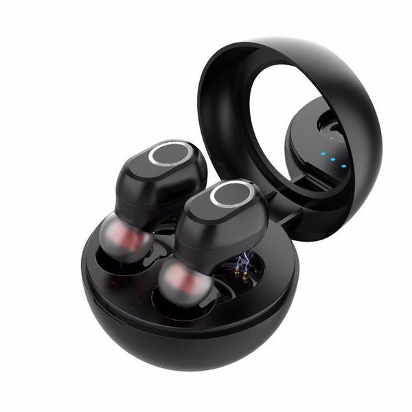 

lb-10 tws wireless earphones bluetooth 5.0 fingerprint touch noise cancelling waterproof 6d stereo music headsets with charging box