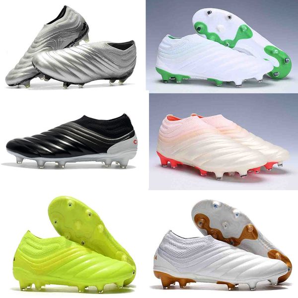 

copa 19+ mens fg football shoes laceless primeknit champagne white soccer cleats 19.1 sockfit boots copa 20+ mundial chuteiras