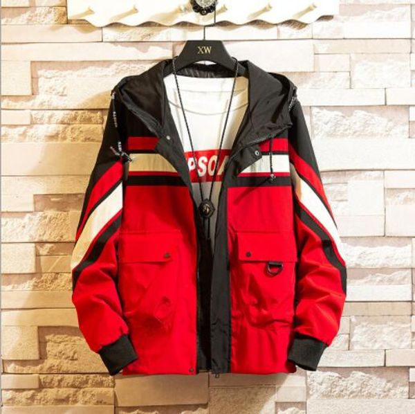 

fashion mens jackets coat brand hooded jacket for men windbreaker zipper hoodies designer mens sportwear plus size clothing wholesale, Black;brown