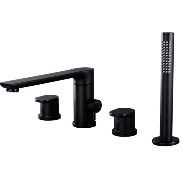 

bathtub faucets with shower black brass bathroom shower faucet mixer taps deck mounted 3 pcs or 4 pcs