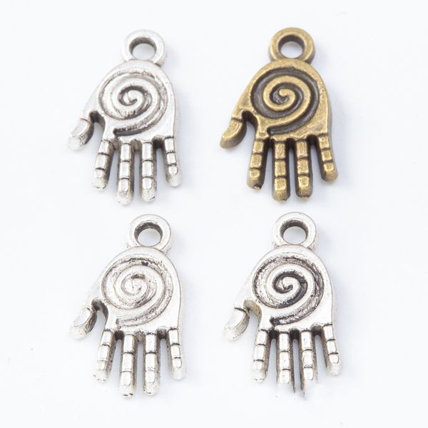 

19*11 мм анина бѬонза аѬинне еѬебѬне Ѭђки ладони подвеки меаллиекий, Bronze;silver