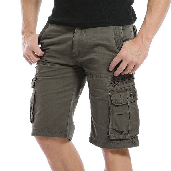

men summer cargo shorts casual cotton men's camo shorts drop shipping abz146, White;black