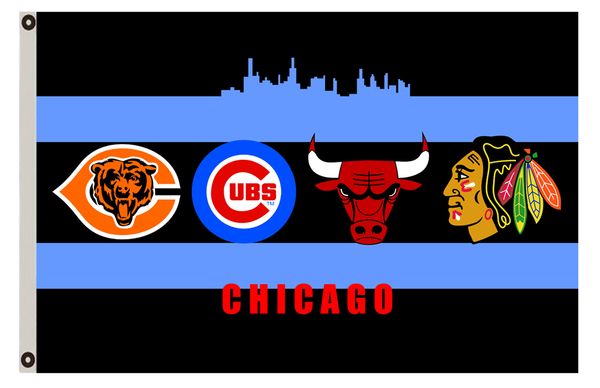 

Чикагские Городские Болельщики Все День Флаг