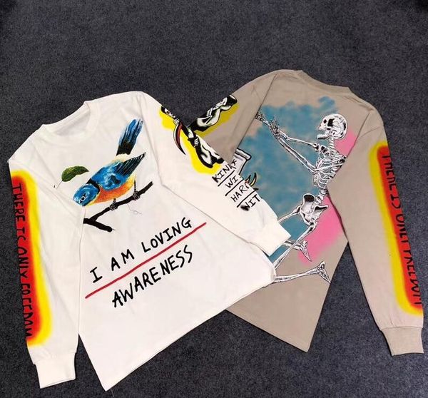 

Kanye we t kid ee gho t hoodie flocking men long leeved t hirt hiphop treetwear fa hion t hirt pullover xl, White;black