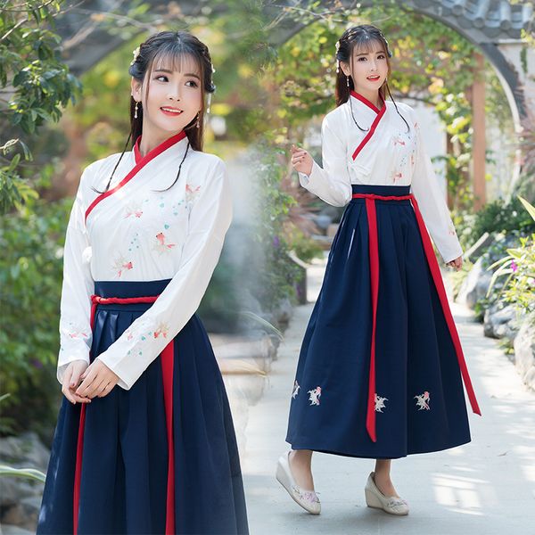 

2019 p shoot new style origional spring clothing system of the ming dynasty ancient costume chinese clothing performance stu, Black;red