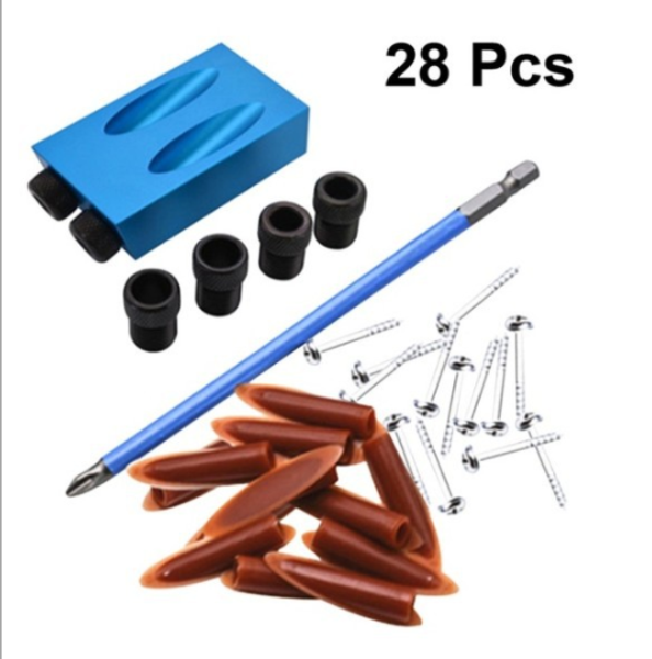 

a 14pcs 15 angle woodworking guide positioner kit 6/8/10mm oblique hole locator positioner drilling bits jig clamp wood