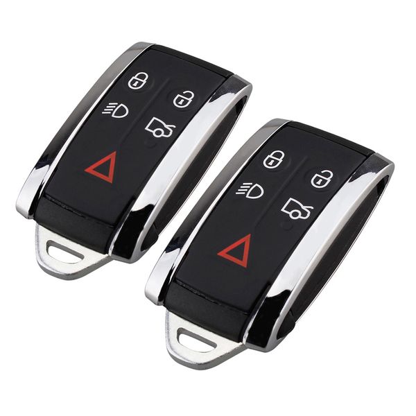 

car key cover 2 pieces 5 keys key housing smart key shell made of abs plastic replacement for jaguar xf / xk / xkr