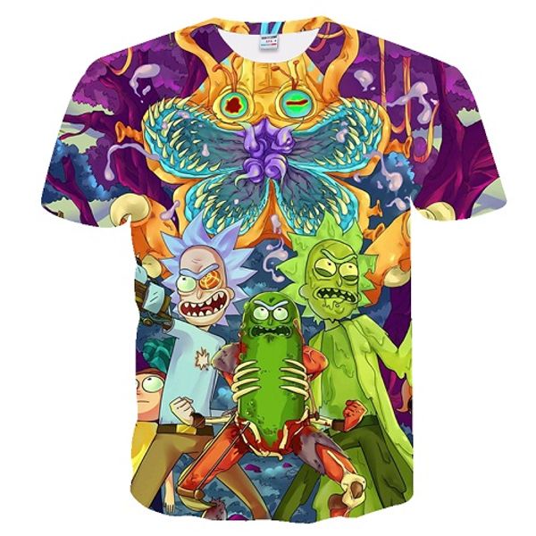 

dressing2020 2020 new 3d t shirts men short sleeve o-neck rick and motie short-sleeve fashion casual tees plus size summer, White;black