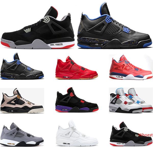 

new arrivel basketball shoes 4s nero fiba what the cool grey bred silt red pure money wings mens sports sneakers traienrs size 7-13