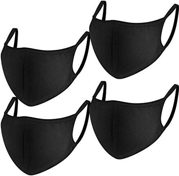 

многоразовые унисекс рот маска для лица антипылевые модные черные хлопчатобумажные маски защита рта носа моющаяся маска для мужчин женщин вз