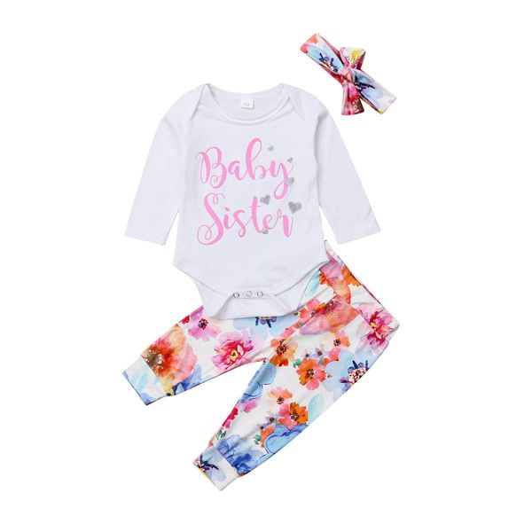 

pudcoco newborn baby girls 3pcs long sleeve romper+floral pants+headband fashion outfits clothes 0-24m, Pink;blue