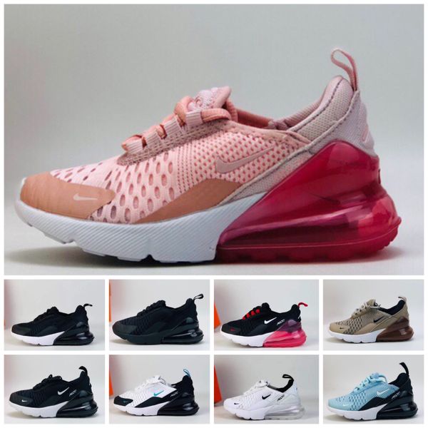 

nike air max 270 27c 2019 дети спортивная обувь дети 27s баскетбольная обувь волк серый малыш 27 спортивные кроссовки для мальчика девочка м, Black