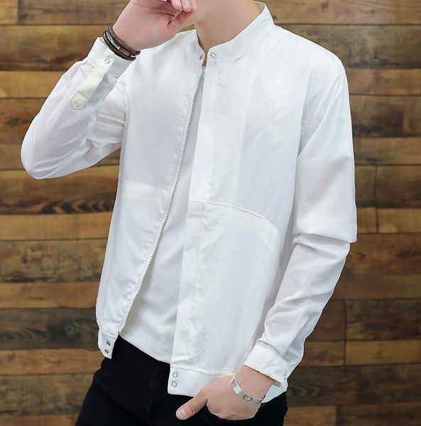 

mens fashion summer sun protection clothing trend ultra thin young handsome student breathable outdoor windbreaker jackets, Black;brown