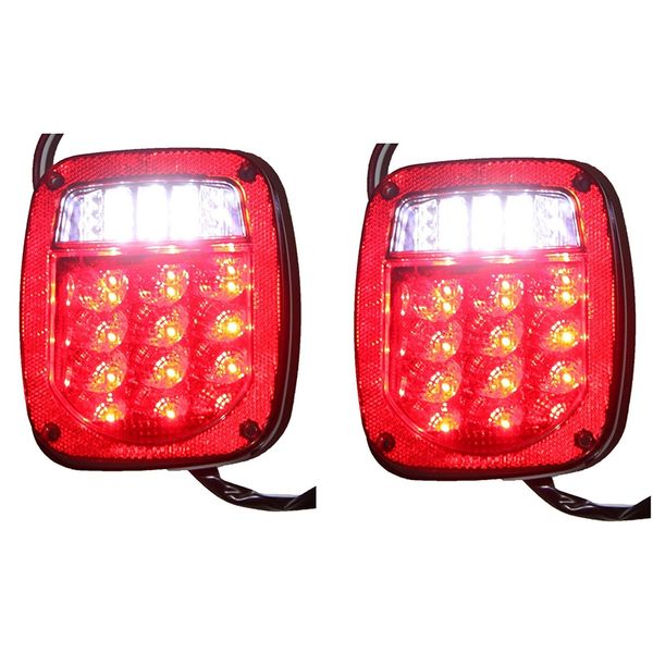 

2pcs led tail light brake reverse turn signal for wrangler tj cj 76-06 lamp