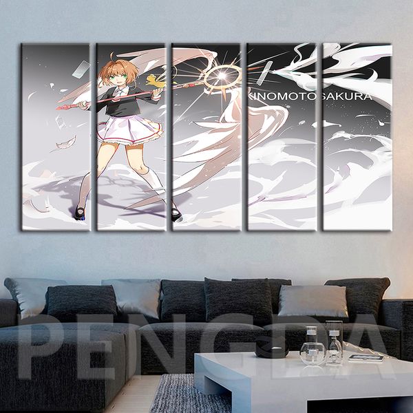 

плакат стены искусства холст живопись анимация тв карты похититель сакура модульные фотографии для детской комнаты украшения дома печатные р