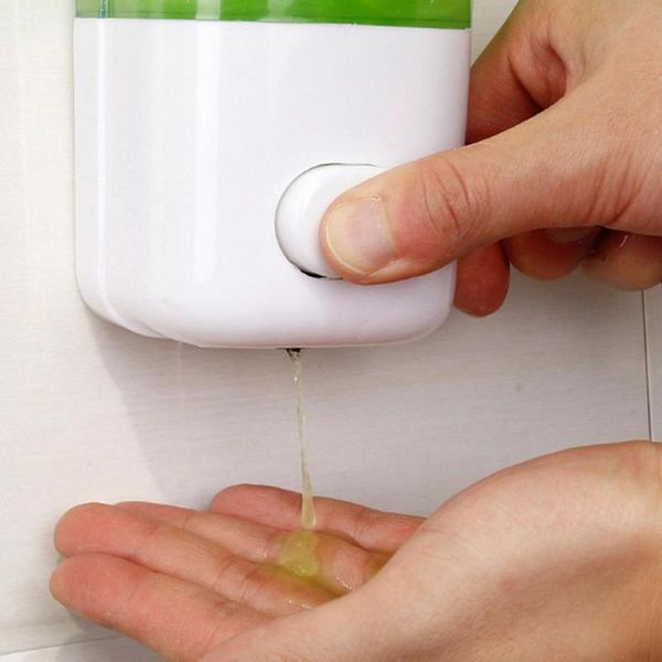 

suction cup wall-mounted 500ml single-head soap dispenser abs manual press type l the mall restaurant school club