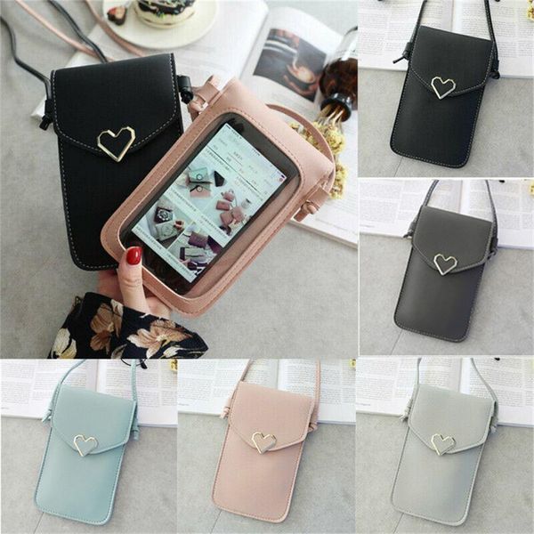 

touch screen cell phone purse smartphone wallet leather shoulder strap handbag women bag for phone bag women leather handbags