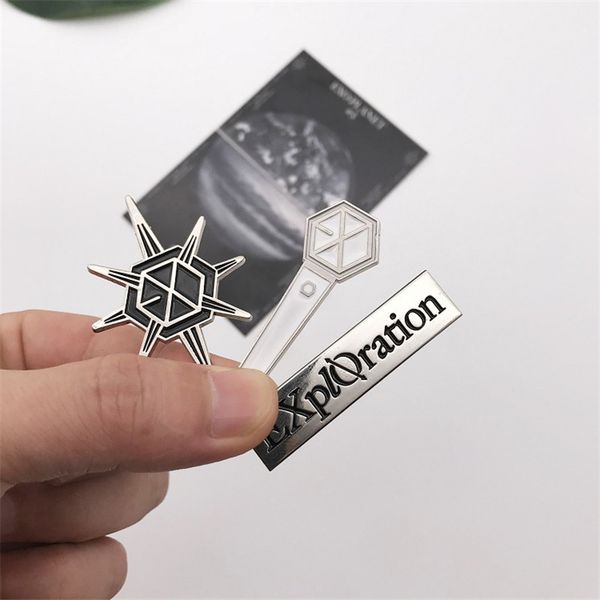 

exo planet 5 exploration изысканный concert жетоны броши pins сумка аксессуары xiumin сухо lay baekhyun чэнь chanyeol kai sehun, Gray