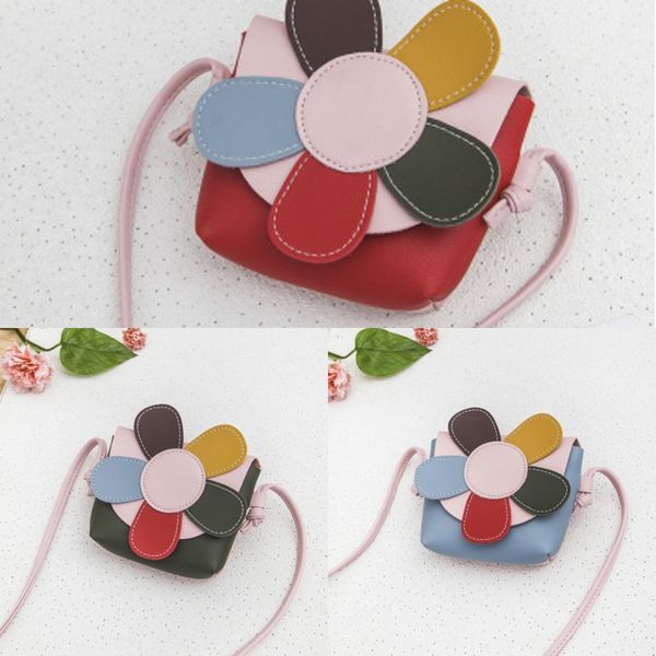 

children's tong bao should tong bao bag 2019 sunflower petal satchel cute baby shoulder bag, White