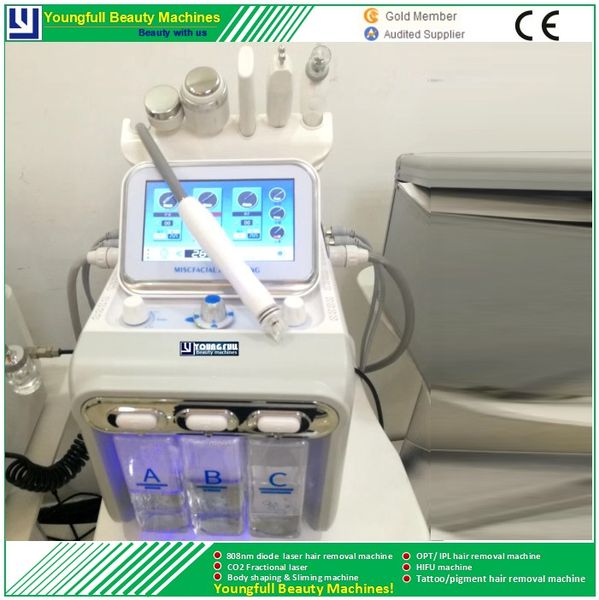 

microdermabrasion machine oxygen face cleansing rf microcurrent skin whiteningtightening face lifting hydra facial machine blackhead remover