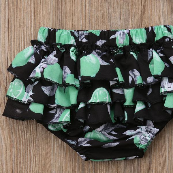 

ruffled chiffon bloomers shorts with headband for baby girl, Black