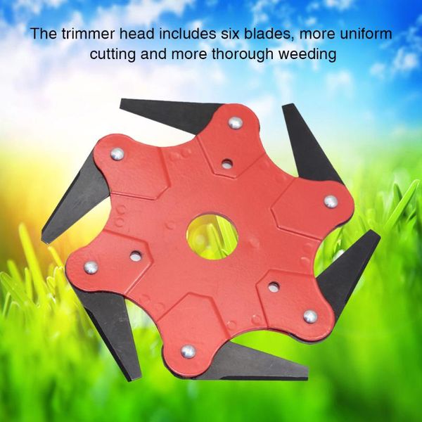 

professional replacement accessories six blade for lawn mower outdoor trimmer head garden cutter grass durable tools alloy