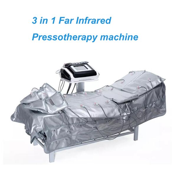 

3 in1 far infrared pressotherapy lymphatic draingage air pressure body massage skin detox weight loss spa salon machine