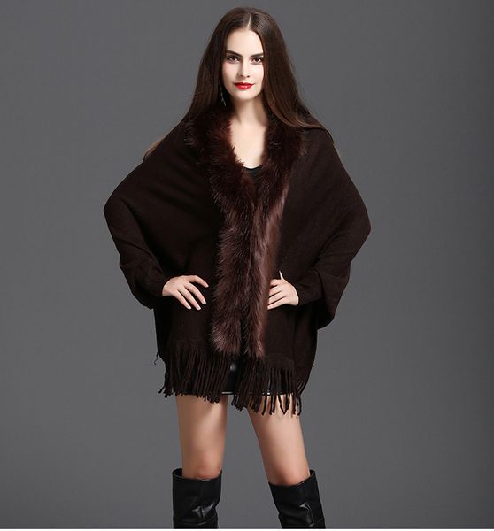 

nicemix 2019 big long vogue leopard fur coat cloak shawl cashmere faux fur cardigan jacket parka women spring winter autumn, White;black