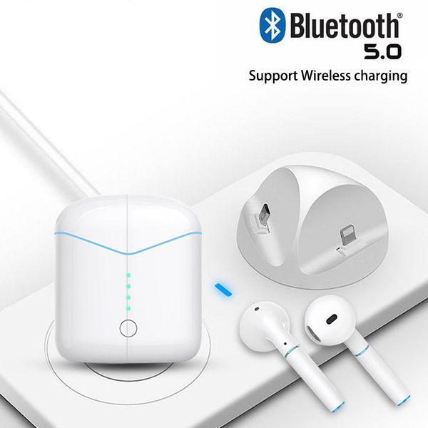 

headphones bluetooth 5.0 composite diaphragm unit hifi sport headset with charger box earbuds support wireless charging lowestlow price
