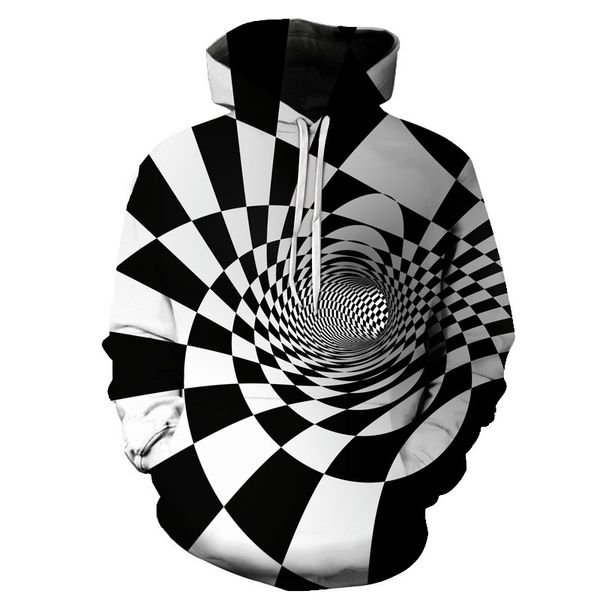 

new men's 3d sweatshirts for fall, featuring time tunnel hoodies for men and women, long sleeve sweatshirts tunnel lovers, Black