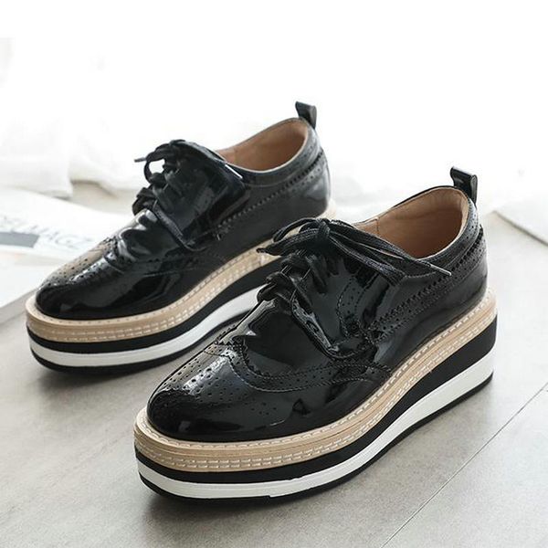 

gold womens oxfords lace up striped platform metallic silver black fashion vintage platform creepers flat female shoes woman