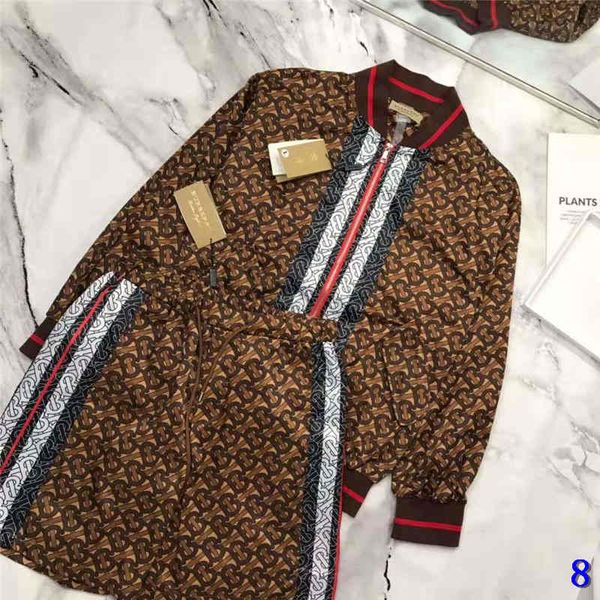 

mens designer jacket brand tracksuit brand coat with contrast striped for men women tracksuit fashion jacket and shorts sets8, Black;brown