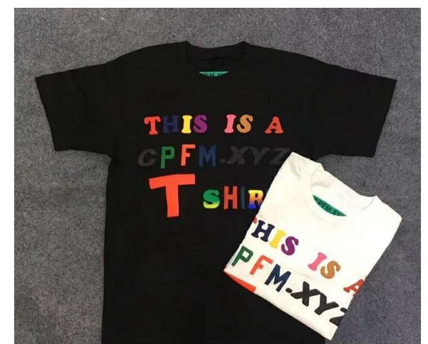 

Kanye With The Three Dimensional Printing Tshirt THIS IS A CPFM.XYZ T-SHIRT Youth Loose Round Neck Cotton Tshirt Designer Tshirt