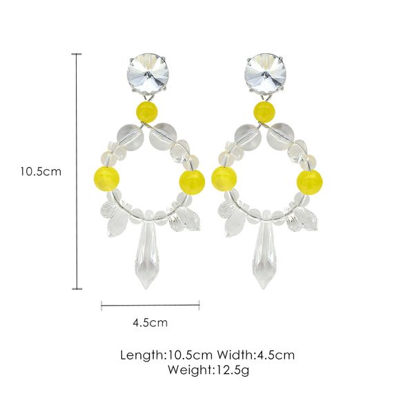 

новый joker искусственный кристалл круг личность темперамент серьги female01, Golden;silver