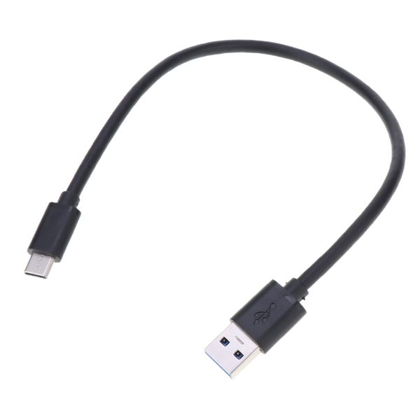 

30cm usb to type c cable data sync charging cord black