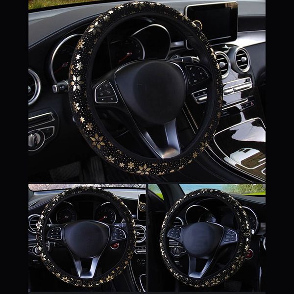 

4 colors car steering-wheel covers car steering wheel cover shiny snowflake accessories universal diameter 38cm