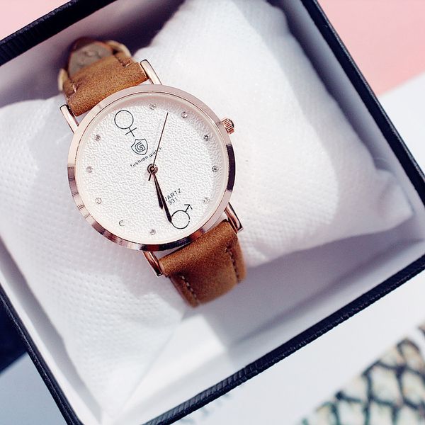 

simple women watches laides casual quartz wrist watch multicolor leather band new strap watch female clock, Slivery;brown