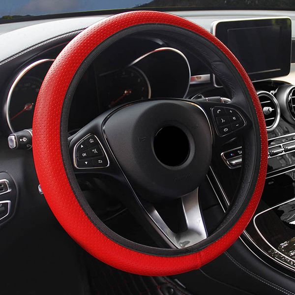 

car steering wheel cover for focus 2 car-styling soft faux leather diy car steering-wheel cover universal auto accessories