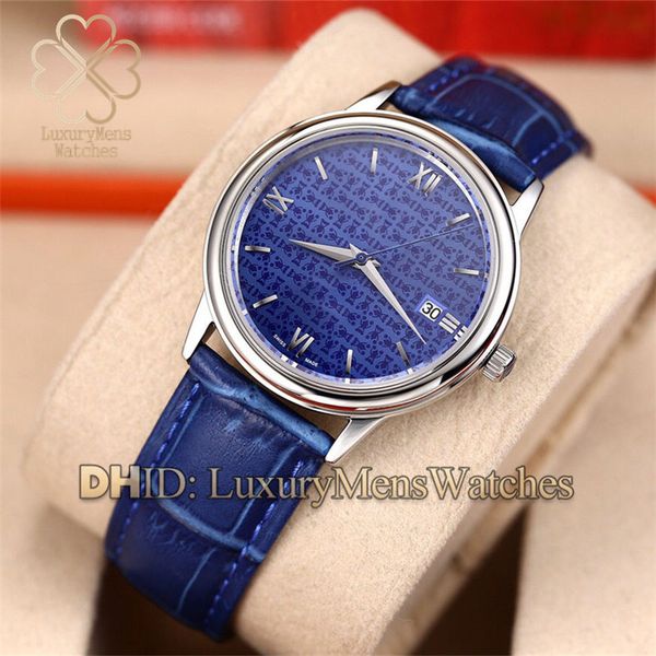 

luxury watch 39.5mm stainless steel designer bracelet blue dial mechanical automatic mens watches reloj de lujo montre de luxe, Slivery;brown