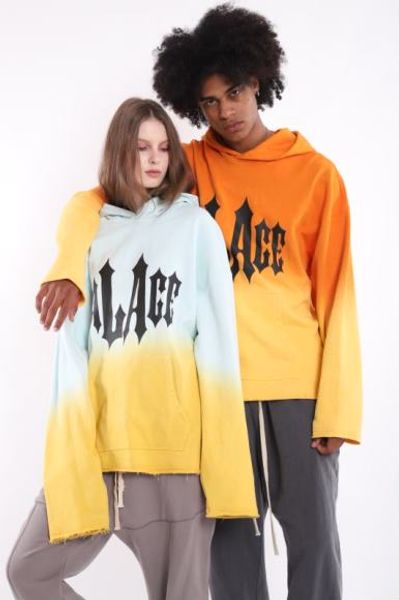 

palm life european and american chaozhou turtleneck hat gradient dyed loose joker long sleeve jacket men's wear, Black