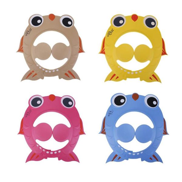 

shampoo cap baby bath adjustable shower hat cartoon fish ear protection cap