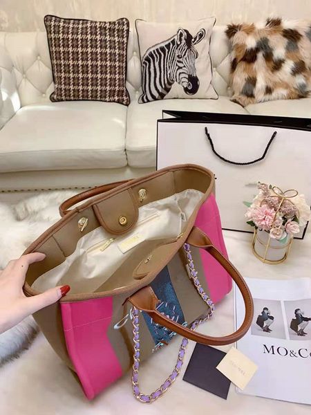 

beach large fashion bags ladies purses totes handbags women women's shoulder portable shopping color matching female packa
