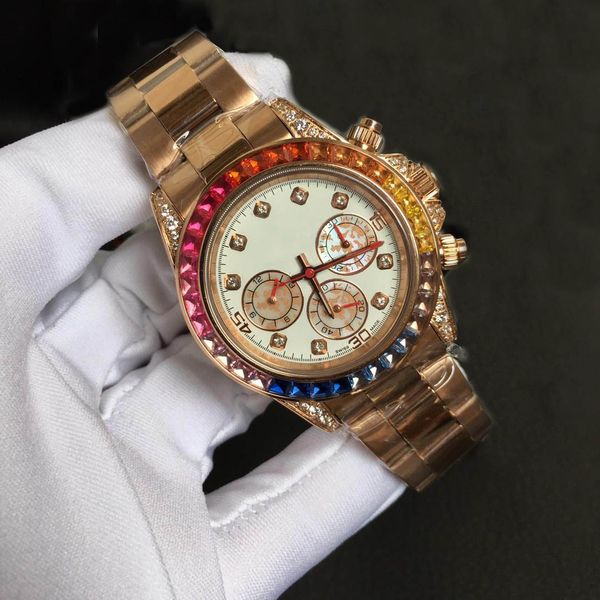 

дизайнер роскошных мужских часы алмаза ободок 6 штырьков сапфира искусственных з