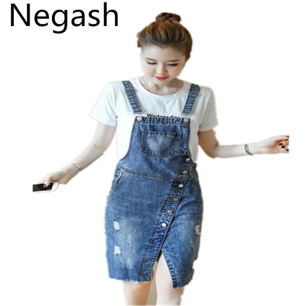 

negash new strap vintage denim dress women high waist bodycon dress 2018 autumn asymmetrical knee-length dresses vestidos, Black;gray