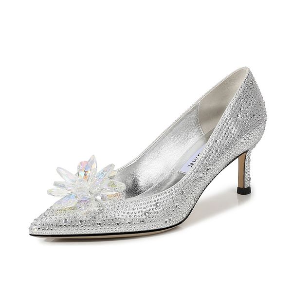 

новый 6см 8см стилет каблук роскошного горный хрусталь алмаз свадебная свадьба обувь золото серебро насосы женщина одевает обувь размера 35, Black