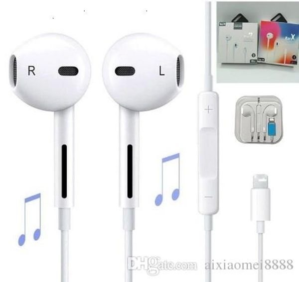 

30pc in ear headphone wired bluetooth earphone for apple iphone x xr x max 8 7 6 6 plu 6 5 5 earbud with microphone ear phone