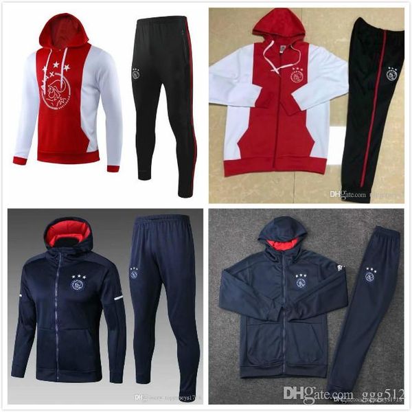 

thai quality 2018 2019 2020 ajax fc soccer jerseys training suit chandal klaassen nouri dolberg younes jerseys tracksuit jackets, Black