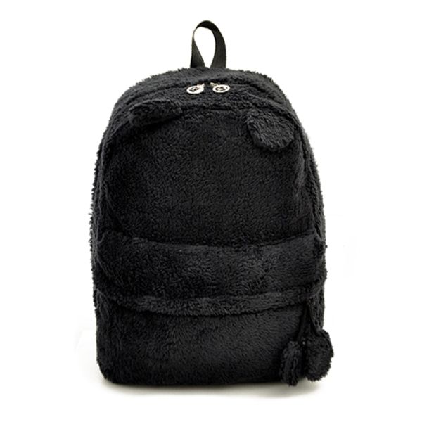 

ladies girls backpack cute travel satchel shoulder plush bag rucksack