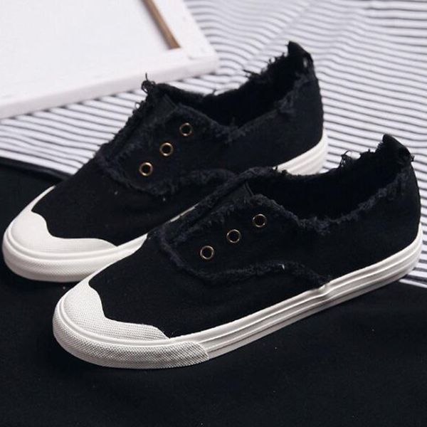 

women canvas shoes fashion women flat shoes breathable ladies sneakers spring casual female breathable single woman fa200, Black